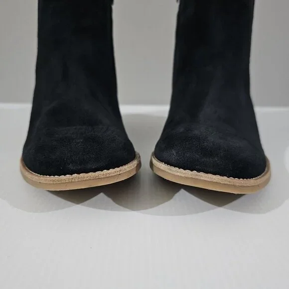 NEW Paul Green Sante Zip Ankle Bootie Western Black Suede UK Size 7